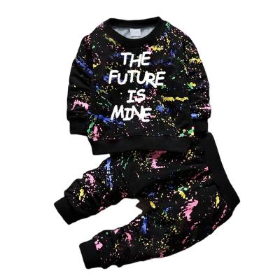 China Casual Kids Boy Sweatsuit and Jogger Set for Infant and Toddler Kids Tie Dye Letter Girls Tracksuits for sale