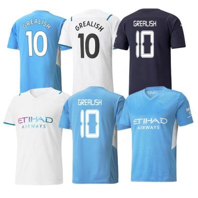 China Shirts & Main 2021 2022 New season Manchester C Quality Manchester Sport Men's Football Uniform Jerseys Shirt Thai football for sale