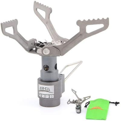 China Carry Tools Ultralight Portable Easy BRS Increasing Gas Burner Mini Pocket Camping Gas Stove Outdoor for sale