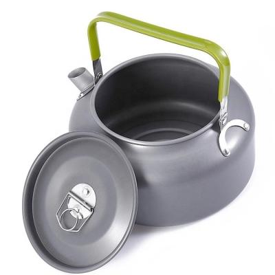 China Outdoor Camping Increasing 1.2L Teapot Portable Outdoor Aluminum Cooking Picnic Camping Tableware Displacement Kettle To Increase Displacement for sale