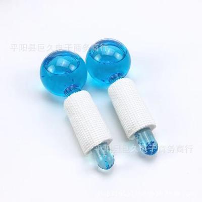 China Skin Tighten OEM Private Label Face Beauty Hockey Energy Facial Cooling Ice Blue Pink Globes Gel Sticks Eyes Facial Globes for sale