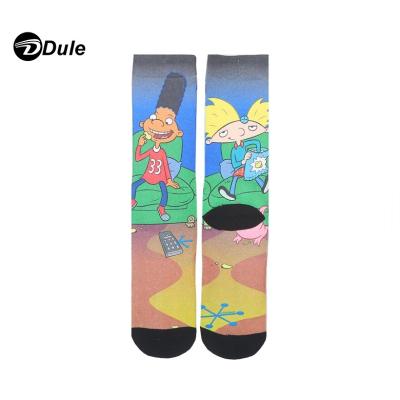 China Viable Mens Graphic Printed Socks Man Print Sock Socks Men for sale