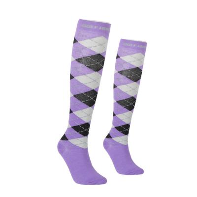 China Sustainable Mens Long Golf Socks Fancyed Riding Sock Argyle Knee High Sport Socks for sale