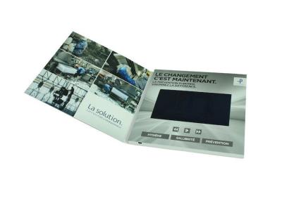 China UV printing brochure 4.3 inch TFT lcd video greeting card, Custom lcd video card video brochure card for sale