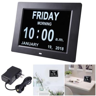 China Day Clock Digital LED Wall Clock Calendar Alarm Clock 8