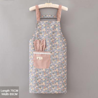 China Eco-friendly Waterproof Adjustable Kitchen Sublimation Print Apron Custom Print Floral Aprons For Women for sale