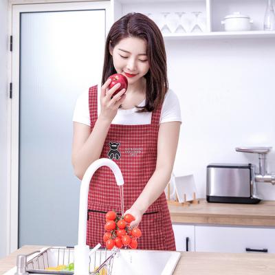 China Eco-friendly Waterproof Low price Cotton Apron Professional Cotton Restaurant Kitchen apron custom logo for sale