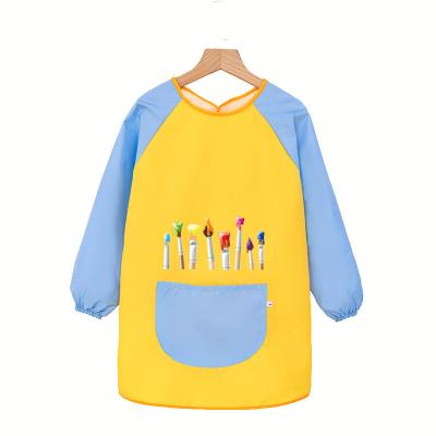 China Eco-friendly Waterproof Customized graphic for long sleeve art smock smocked children clothing full length bib apron for sale