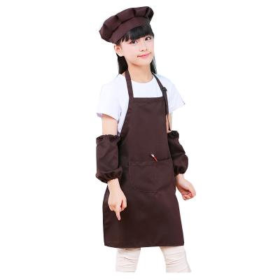 China Eco-friendly Waterproof OEM Apron Chef Hat For Kids And custom Logo Printed kid Apron for sale