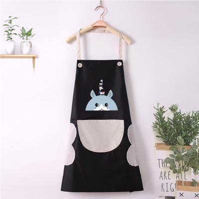 China Eco-friendly Waterproof Kitchen Apron Waterproof And Oil-Proof Household Can Wipe Hands New Cooking Cleaning Apron ladies for sale