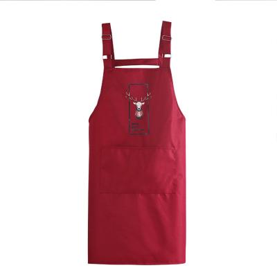 China Eco-friendly Waterproof Waterproof and oil-proof kitchen Household cooking strap Adjustable apron overalls can be customized for sale