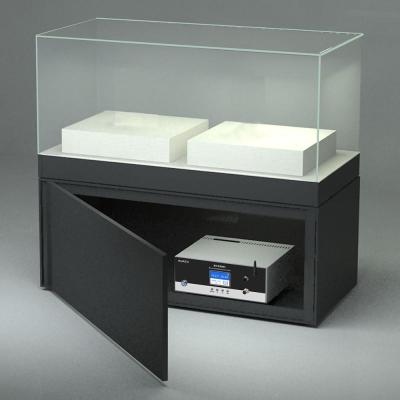 China Smart Controller Luxury Jewelry Display Air Humidity Controller Glass Display Cabinet for sale