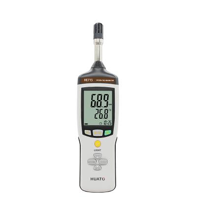 China HE715-TH Plastic + Electronic Components Manual Disk Thermocouple Calibrator High Accurcy Handheld Thermometer Hygrometer for sale