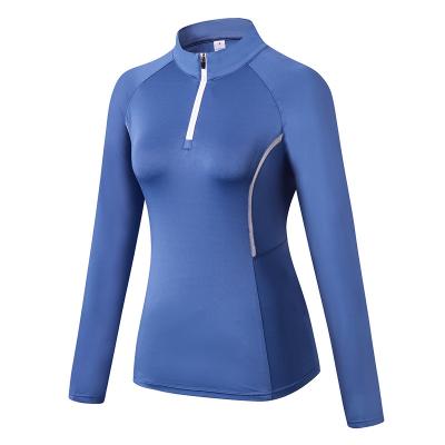 China Antibacterial Women's Yoga Jacket 1/4 Zipper Sports Running Jackets Shaping Workout Track Lightweight Athletic Jacket for sale