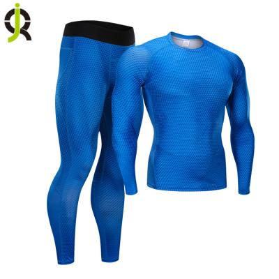 China Antibacterial OEM Manufacture Mens Fitness Tights Compression Long Sleeve Bodybuilding Running Skin Jogging Tight Sweatpants Suit for sale