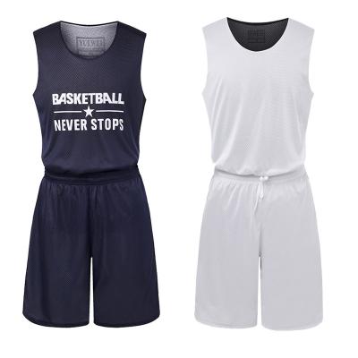 China Reversible antibacterial basketball tank top and shorts sports fails top athletic shorts for men for sale