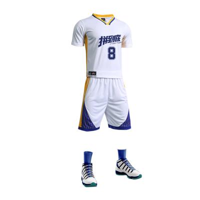 China Antibacterial Mens Basketball Uniforms Sets Team Jersey And Shorts Training Tank Tops Breathable Suit Custom Print for sale