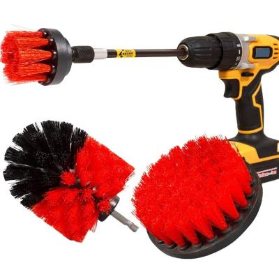 China Topdrive Detailing Brush Scrub Pads and Sponge Pads Power Scrubber Polishing Brush with Extend Attachment Car Polish Long Pad for sale