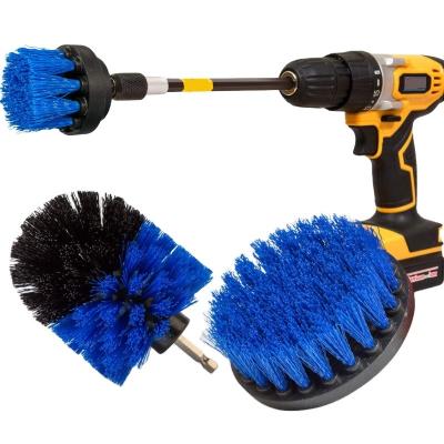 China Detailing Brush Drill Brush Attachments Set Scrub Pads & Sponge Pads Power Scrubber Polishing Brush With Extend Long Attachment Car Polish Pad for sale