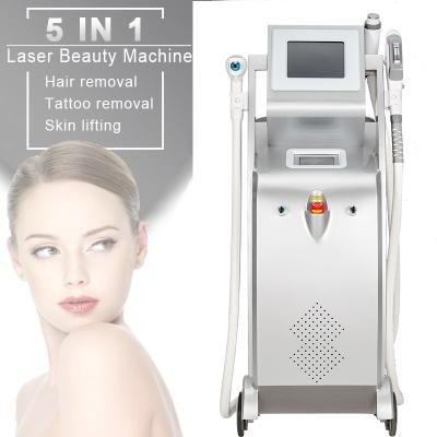 China Multifunction Anti-Puffiness 5 in 1elight IPL ND Yag Laser Tattoo Removal Machine Portable IPL Hair Removal Machine for sale