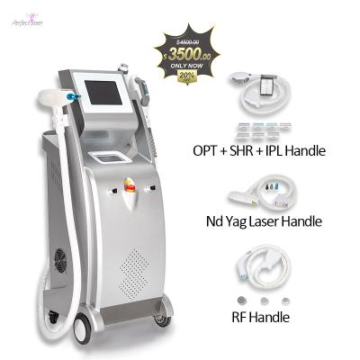 China Anti-Puffiness Multifunctional 5 in 1 Effective Wrinkle Spot Removal Laser Tattoo Removal Machine IPL Laser Hair Removal Machine for sale