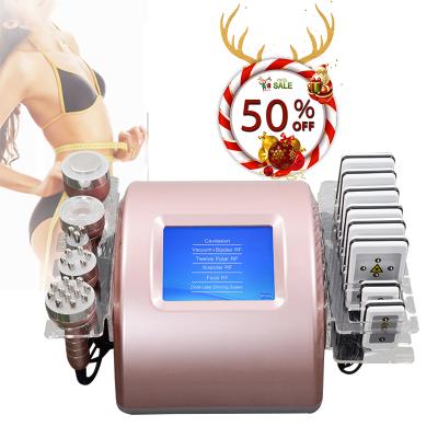 China Weight Loss 6 IN 1 Cost Effective Portable Design Cavitation RF Vacuum Cavitation System 40k Ultrasonic Body Slimming Machines for sale