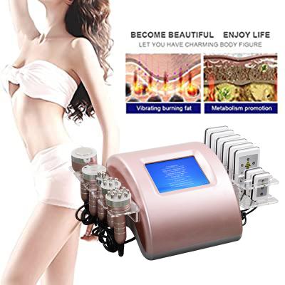 China Weight Loss 6 IN 1 40k Radio Frequency Lipo Body Slimming Fat Ultrasonic Cavitation Machines With Best Price 40k Vacuum RF Cavitation System for sale