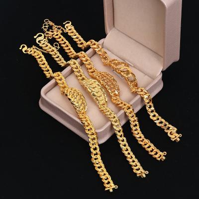 China Fitted Safety Tail Chain 14k 18k Gold Plated Bangle Jewelry Mens Bracelet Chain Gold Bracelets For Women for sale