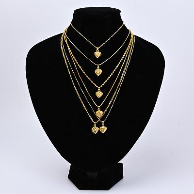 China IPG Technology Plating Lasts And Does Not Fade Wholesale Gold Jewelry 14k 18k Large Heart Shaped Pendant for sale