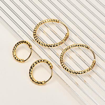 China FASHIONABLE Custom Design 14k 18k Women Girls Gold Plated Gold Filled Hoops Earrings Jewelry for sale