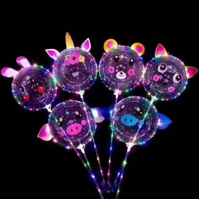 China ALL Party 10pcs/bag LED Light Up Bobo Balloons Transparent Helium Glow Bubble Balloons with String Lights for Party Birthday Wedding Decor for sale