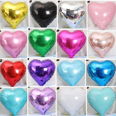 China 18 Inch Heart Shaped Foil Balloon Rose Gold Mylar Balloon Love Valentine's Day White Globo Silver Blue Balloons Party Supplies for sale