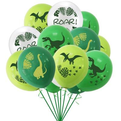 China Latex Amazon 20pcs Per Bag 12 Inch Dinosaur Theme Latex Balloon Combination Set Birthday Party Decoration Supplies Wish for sale