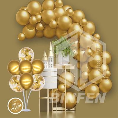 China Party Decoration Metallic Hot Sale Chain Latex Balloon Outdoor Party Decoration Balloon Set for sale