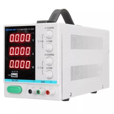 China PS-305DF LED Digital Display 110V/220V 30V 5A DC Power Supply Adjustable Switching Set USB Power Supply 37*21*18cm for sale