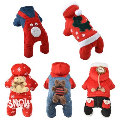 China Viable Party Red Pet Dog Holiday Costume New Year Spot Factory Quadruped Clothes for sale