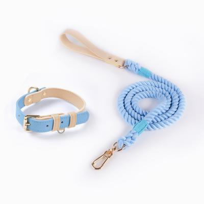 China New Fashion E Personalized Italian Pet Simple Solid Unique Real White Durable Leather Dog Collar Personalized for sale