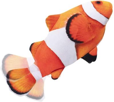 China Factory Wholesale Price Pet Cat Fish Viable Soft Catnip Pillow Moving Fish Toys For Cat Chew Toys Clown Fish Toy for sale