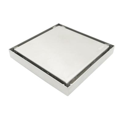 China Square 100/120/150/200mm Modern SUS 304 Stainless Steel Floor Drain For Bathroom for sale