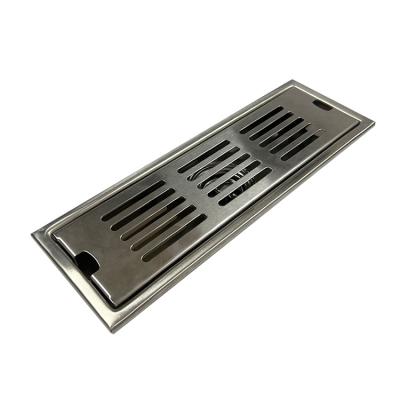 China Modern Linear Long Bathroom Shower Floor Drain Stainless Steel Industrial Floor Drain for sale