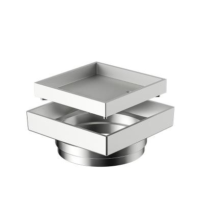 China Modern Australia Market Watermark Square Bathroom Floor Drain Brass Chrome Plated Floor Drain for sale