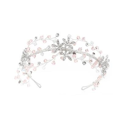 China Luxury Bridal Hair Accessories String Headband Korean Baroque Ethnic Vintage Crystal Crystal Crown Tiara Wedding Hairband For Women Girls for sale