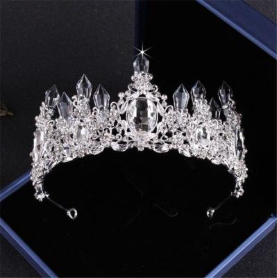 China Luxury Alloy+Rhinestone Crown Tiara Wedding Bride Princess Hairband Hair Accessories Alloy Rhinestone Headband For Women Girl Feast Photo Studio for sale