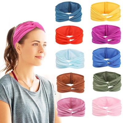 China Sporty Headband Fascia by Capelli Headband Women Spa Makeup Solid Cross Non-slip Elastic Headbands Custom Headband for Yoga Runn for sale