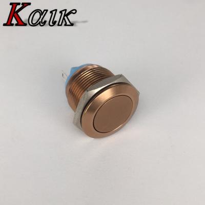 China Aluminum Metal 19mm Flush Top Arcade Push Button Switch for sale