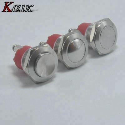 China Stainless Steel 19mm SPST 1NO Doorbell Sealed Push Button Switch for sale