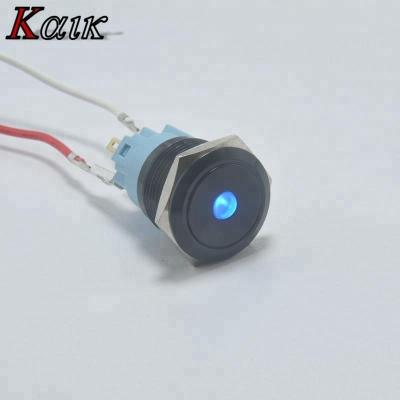 China 5A 19mm Aluminum Dot 12v LED Push Button Switch for sale