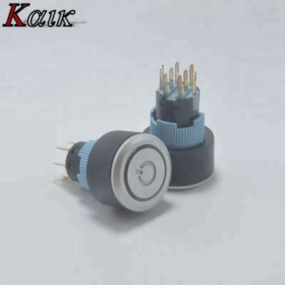 China Plastic Latching 22mm Push Button Switch With Power Logo for sale