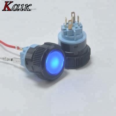 China Start Stop Plastic Blue LED 22mm Push Button for sale