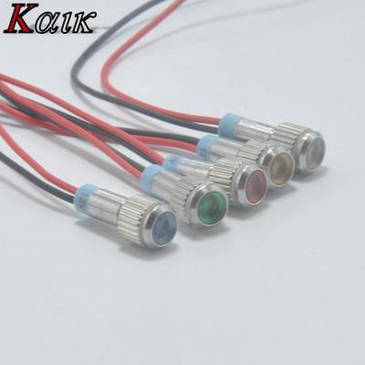 China 6mm Green 24V Mini Aluminum LED Indicator Light for sale